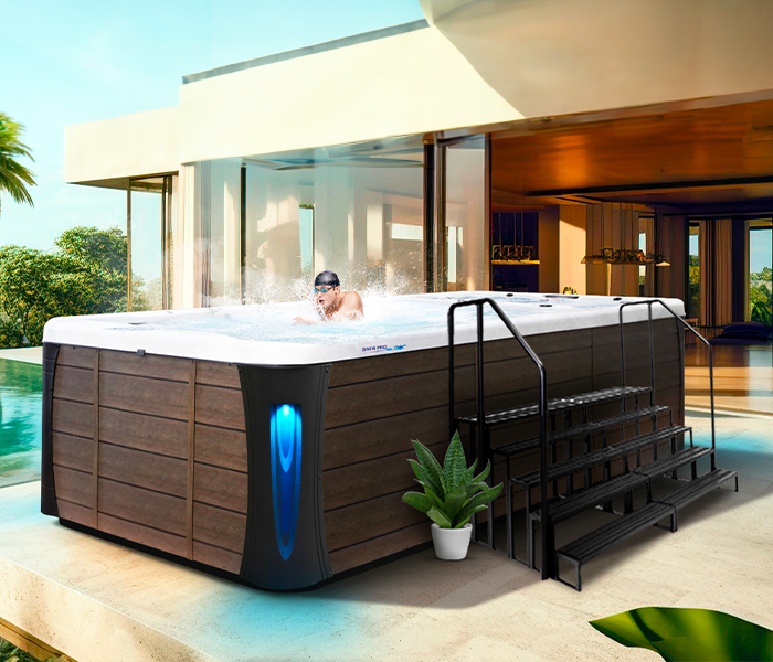 Calspas hot tub being used in a family setting - Norwalk